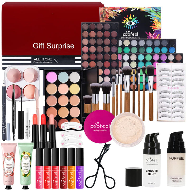 BrilliantDay Mehrzweck Make-up-Set All-in-One Make-up-Geschenkset Kosmetik-Palette Starter Kit Lipgl