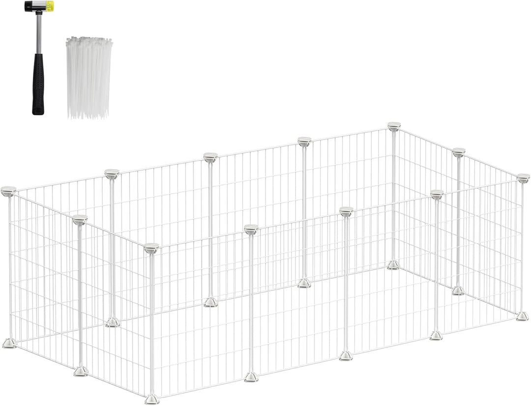 SONGMICS Freilauf, DIY-Kleintiergehege, Kleintierkäfig, Welpenauslauf, Kaninchen, Meerschweinchen, M