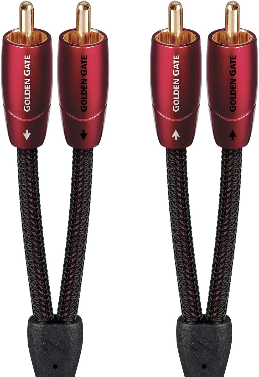 audioquest Golden Gate 2 x Cinch Stecker auf 2 x Cinch Stecker 1m Single, Single