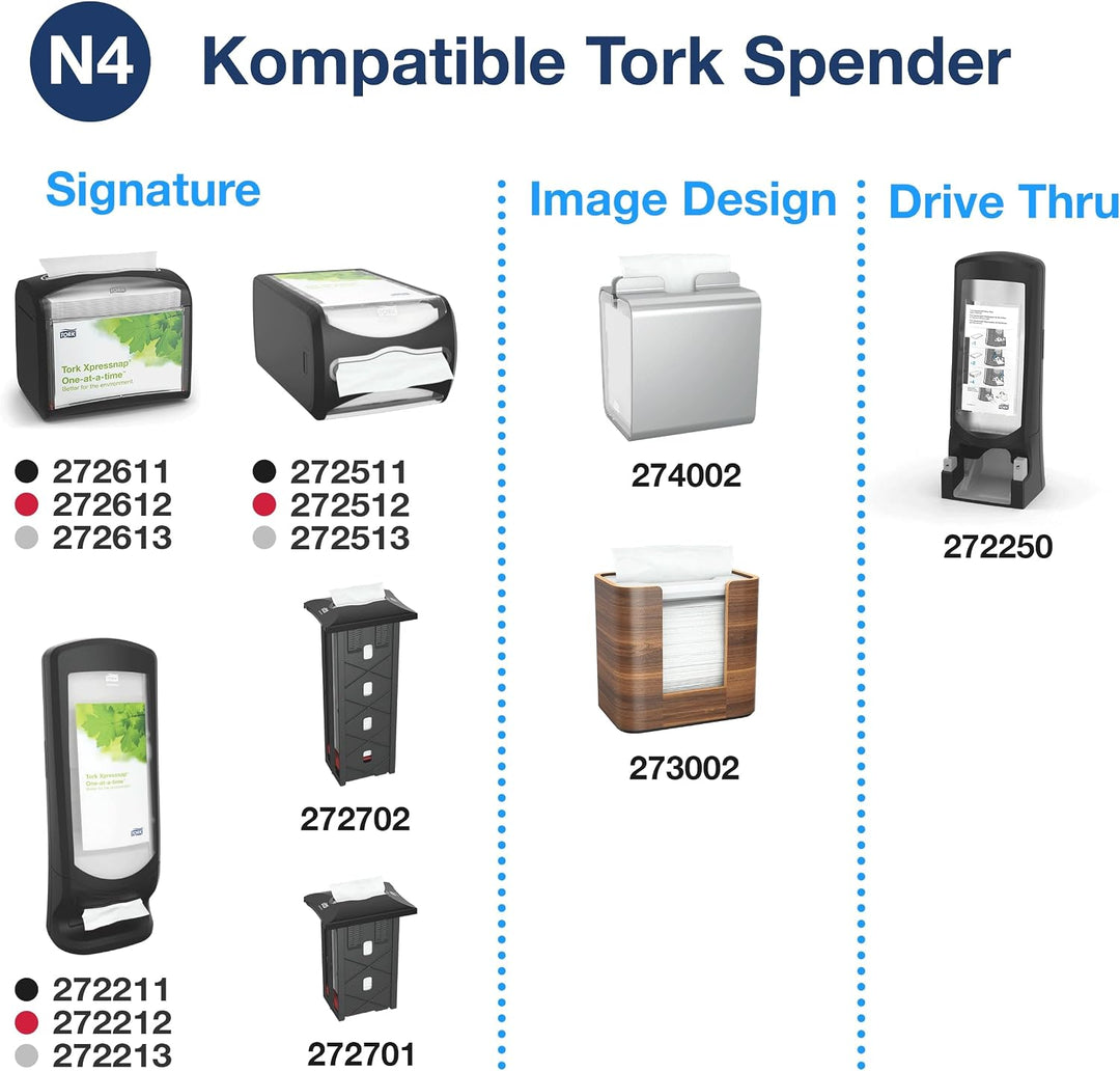 Tork 272611 Xpressnap Tischspender für N4 Spenderservietten / Serviettenspender in Schwarz, Schwarz