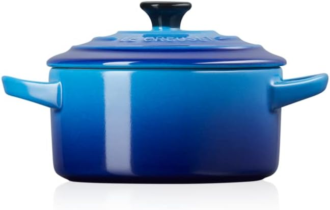 LE CREUSET Mini-Cocotte aus Steinzeug, 200 ml, 10 x 5 cm, Azure, 71901102200100 Bamboo, Bamboo
