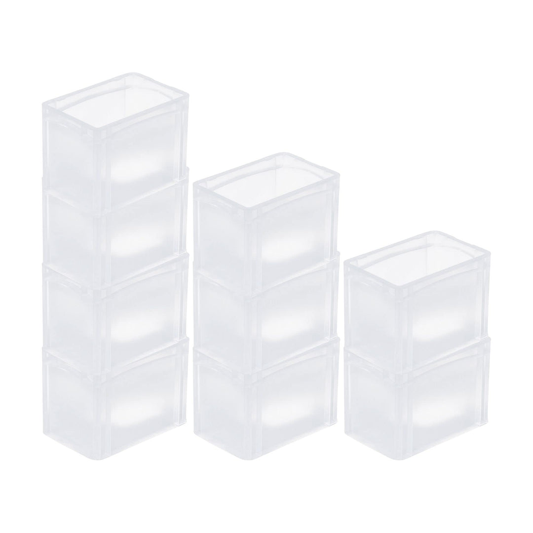 PROREGAL SuperSparSet 10x Transparenter Eurobehälter BasicLine mit geschlossenem Griff | HxBxT 22x20