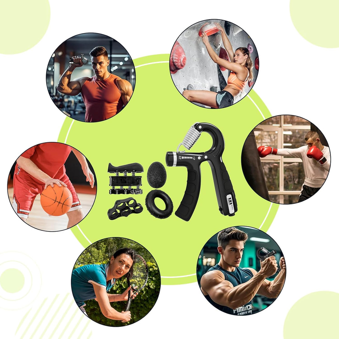 Handtrainer, U-VKK Unterarmtrainer-Set, Griff 5-60 kg, Hand Unterarm Trainingsgerät, Grip Griffkraft