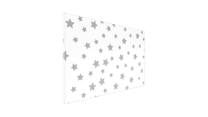ALLboards Metallische Magnettafel GRAUE STERNE 60x40cm MetalBoards Memoboard für jede Art von Magnet