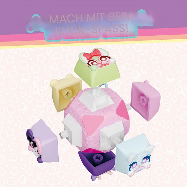 Bizak Clickeez Deluxe Keychain, lustiger Clickeez-Schlüsselanhänger, Anti-Stress-Tastatur und einras