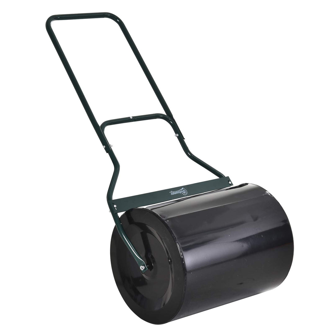 Outsunny Rasenwalze mit U-Griff, Gartenwalze, Gartenrolle, 40 cm Durchmesser, 60 L Wasser-/Sandfüllu