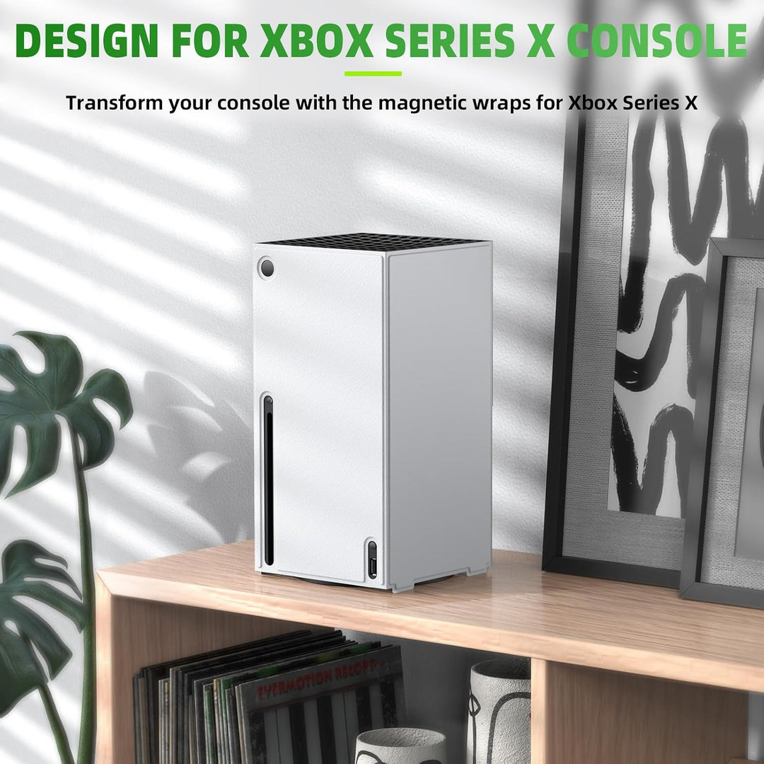 WOLIBEAR Magnetische Smart Wraps für Xbox Series X Konsole, Vollschutz Schutzhülle Case für Xbox Ser