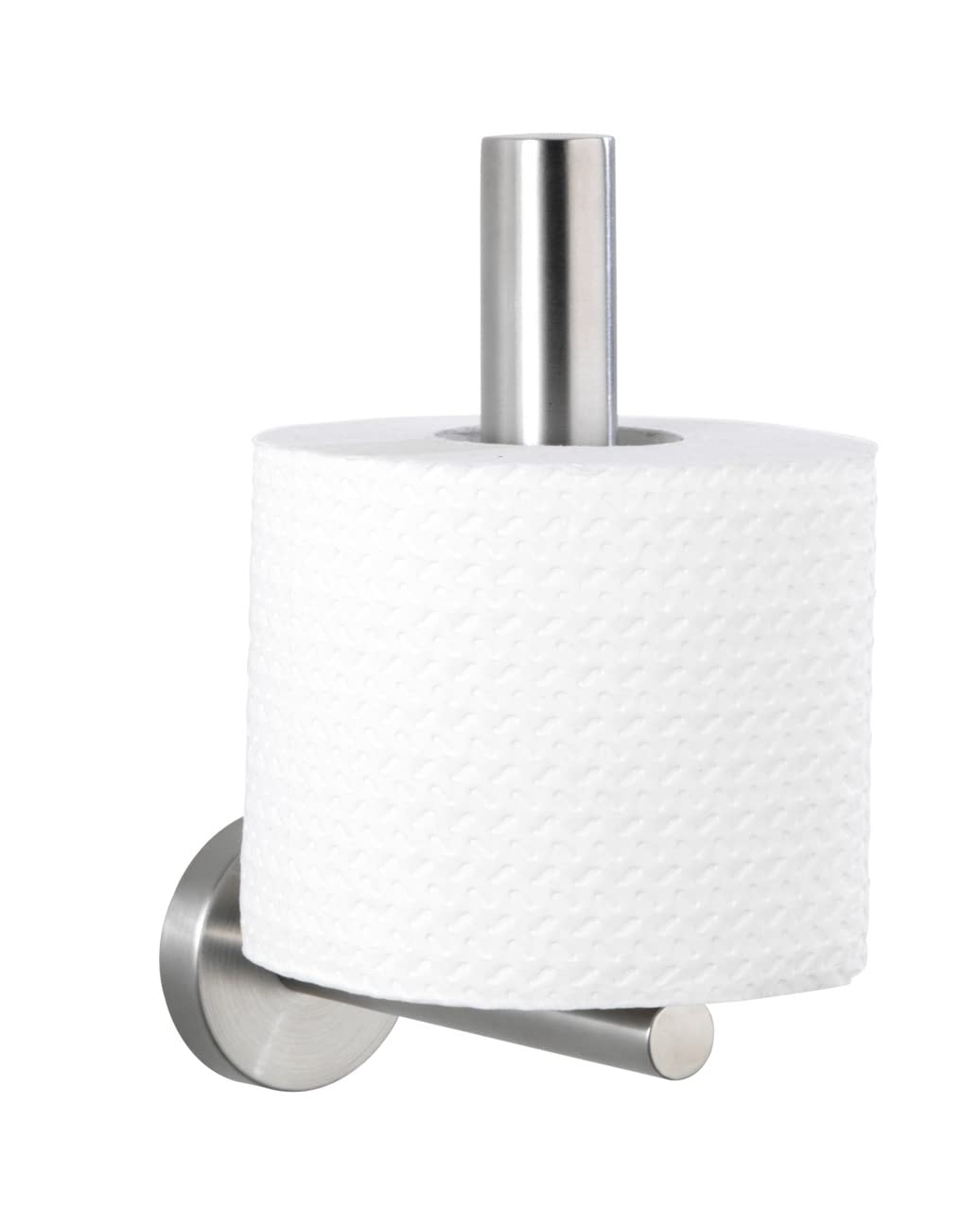 WENKO Ersatzrollenhalter Mod. Bosio Matt, Wandhalter für Toilettenpapier aus Edelstahl, mattierte Ob
