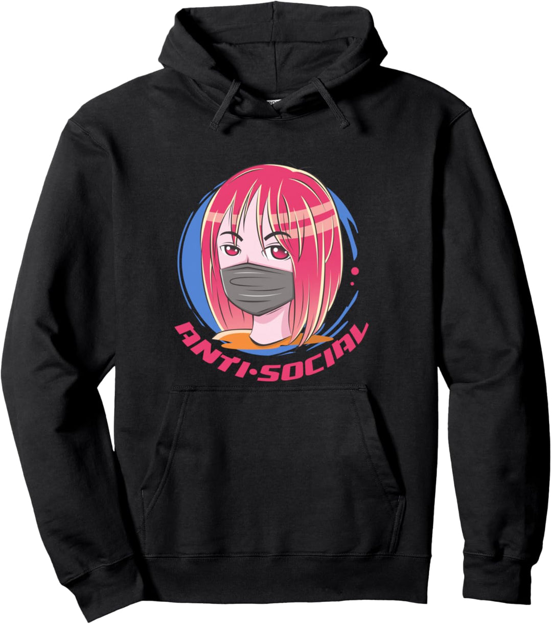 Japanese manga anime style girl Pullover Hoodie