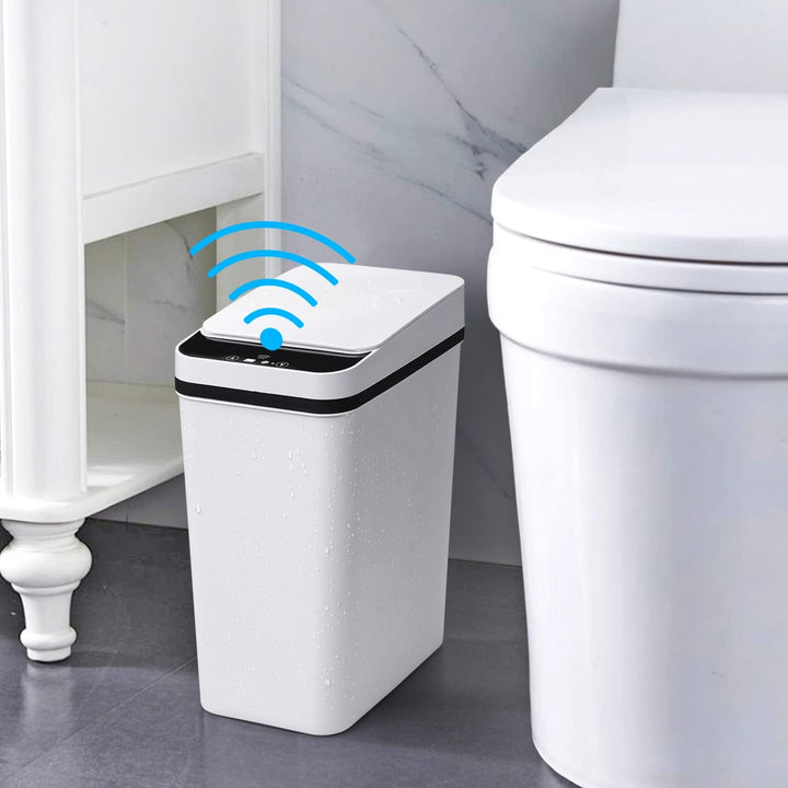 Mülleimer Bad 12L Sensor Kosmetikeimer - Mülleimer mit Sensor Technologie, Touchless & Wasserdicht -