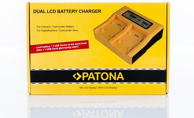 PATONA Ladegerät LCD Dual Kompatibel mit Akku Sony NP-FM50 NP-FM500H NP-F550 NP-F570 NP-F750 NP-F960