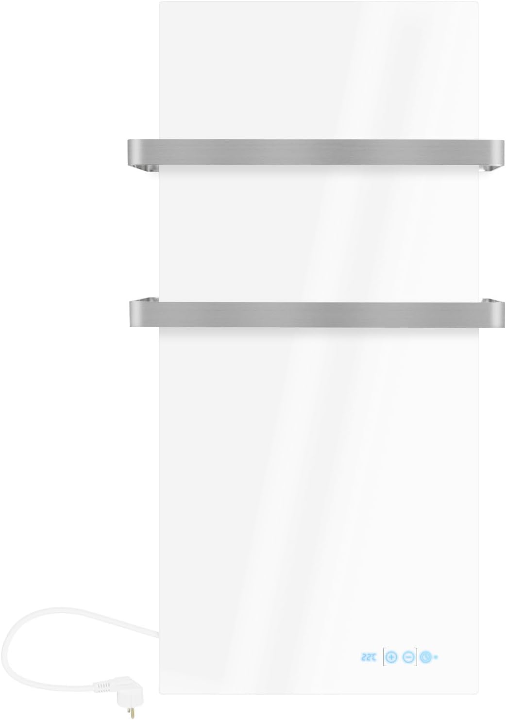 Infrarot Handtuchtrockner 48x100cm weiss Bad-Heizkörper mit Handtuchhalter aus Edelstahl, Infrarot-H