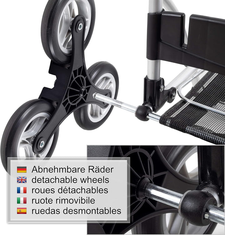 Andersen Shopper Royal Treppensteiger und 54 Liter Tasche Milla schwarz Schwarz. Aluminium, Schwarz.