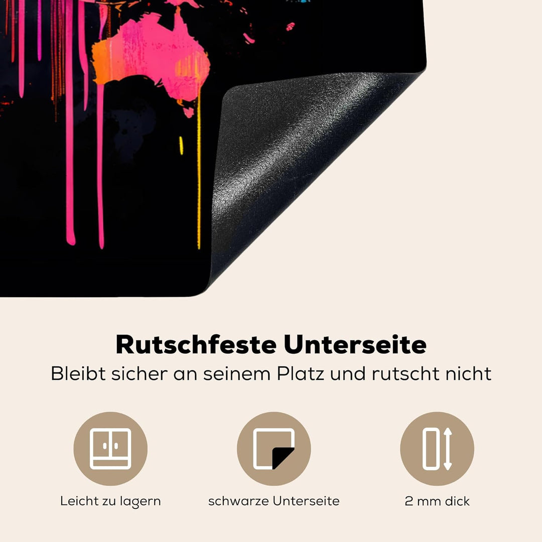 Herdabdeckplatte 90x52 cm Einteilig Induktionsmatte Küche Abdeckung Ceranfeld Herd Abdeckplatte Deko