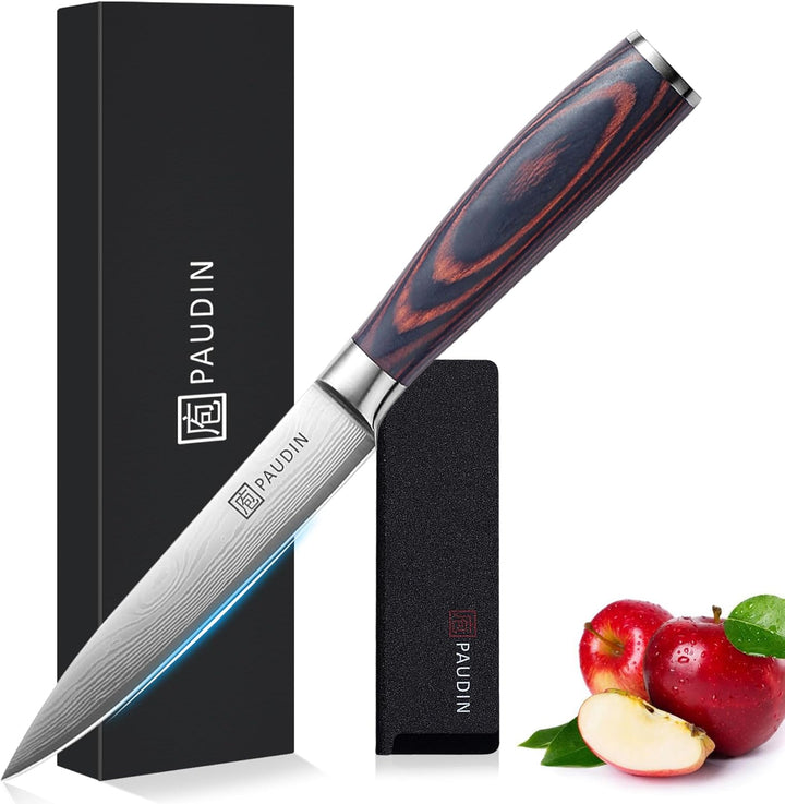PAUDIN Kochmesser Allzweckmesser Profi 13cm Scharf Küchenmesser Chefmesser aus rostfreiem Deutscher