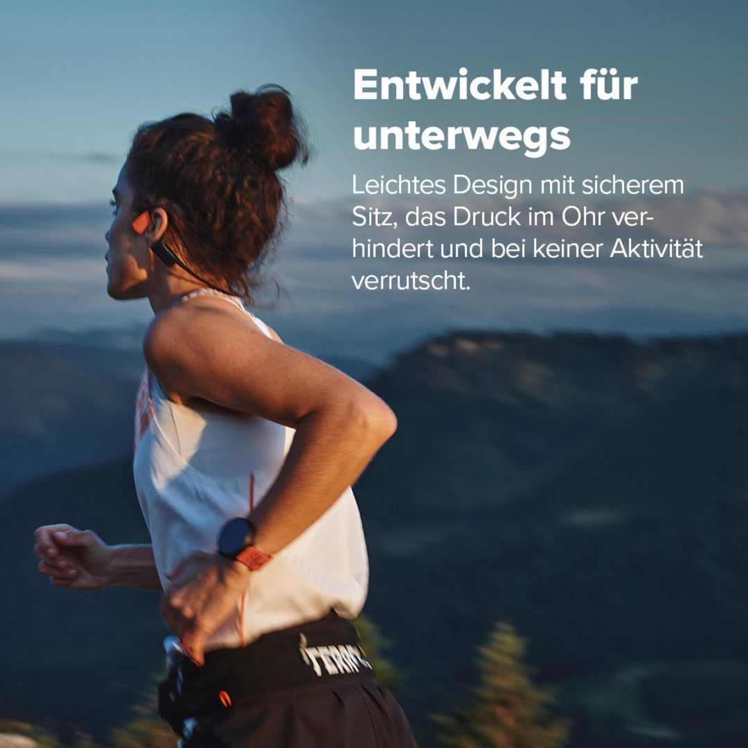 SUUNTO Wing 2 Knochenschall Kopfhörer, Open-Ear Sport Ohrhörer, IP66 Wasserdicht, Bis zu 36 Std Akku