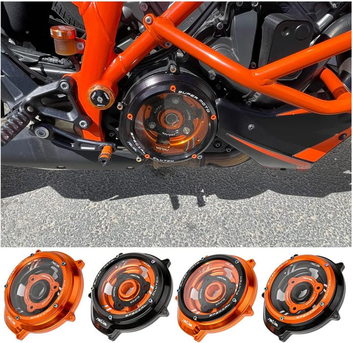 Motorrad Rennsport, durchsichtiger Kupplungsdeckel, Federhalter, R-Druckplatte, Motorschutz, Rahmens