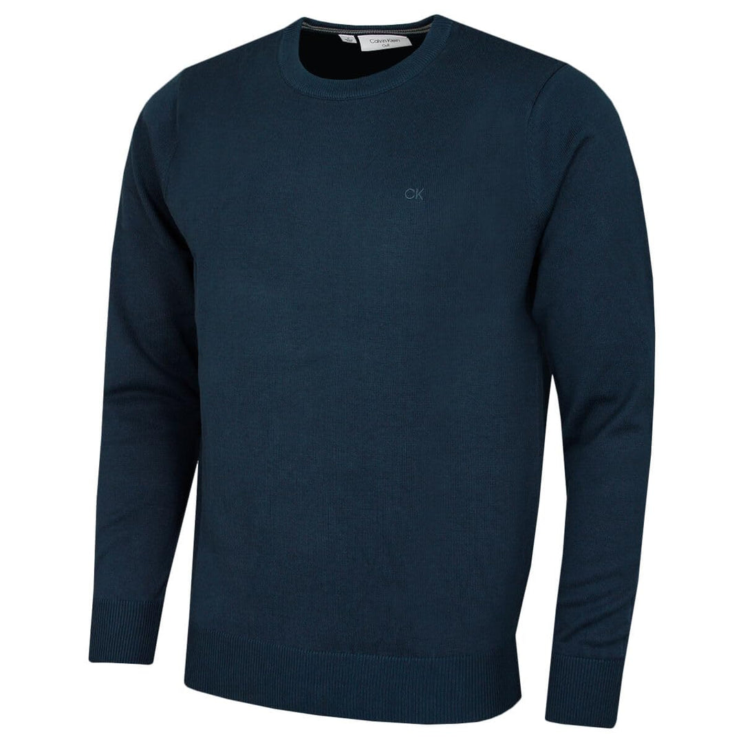 Calvin Klein Herren mit Rundhalsausschnitt aus weicher Baumwolle Sweater XL Petrol, XL Petrol