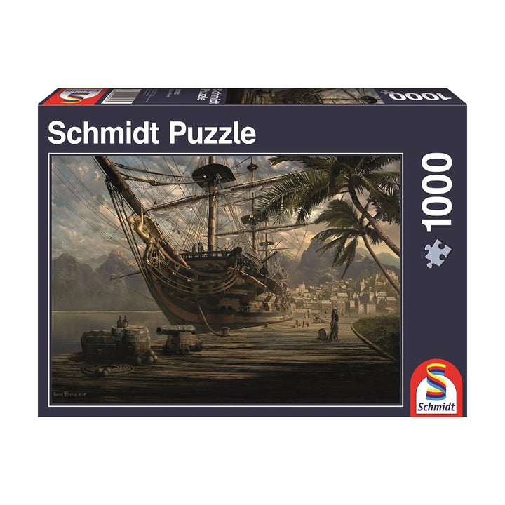 Schmidt Spiele 58183 Schiff vor Anker, 1000 Teile Puzzle