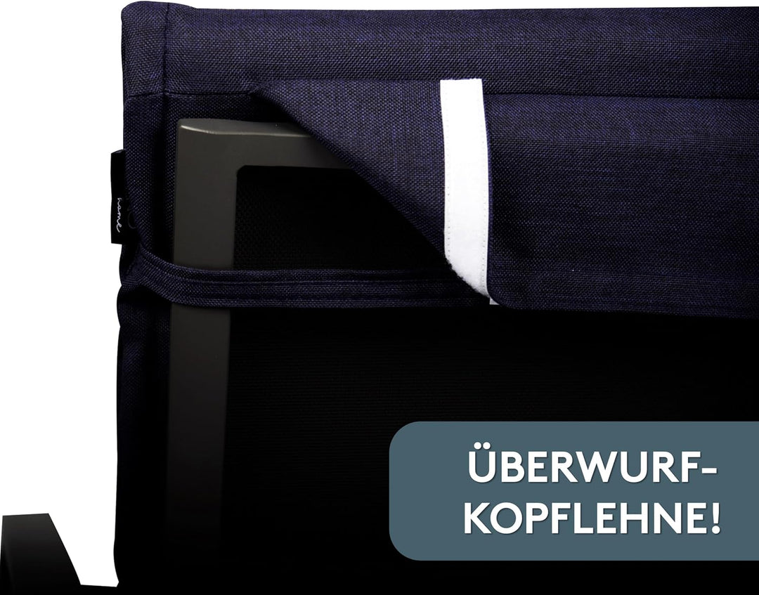 LILENO HOME Sonnenliege Auflage als [1er Set - Rollliege] in Dunkelblau - Gartenliegen Auflage perfe