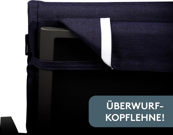 LILENO HOME Sonnenliege Auflage als [1er Set - Rollliege] in Dunkelblau - Gartenliegen Auflage perfe