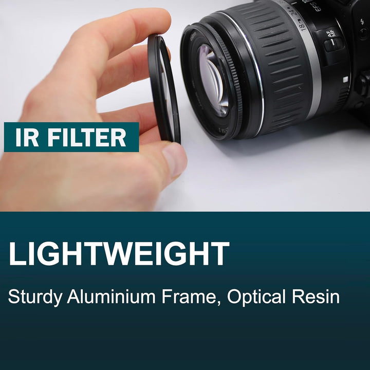 MaD Camera - 49mm R72 IR Infrarotfilter - 720nm Premium DSLR-Objektivfilter für kontrastreiche Schwa