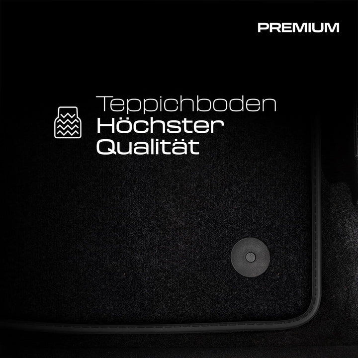 MOTOS Premium Velours-Fussmatten passend für Volvo XC90 II ab 2015 - Premium, Matt, Rot-Blau fussmat