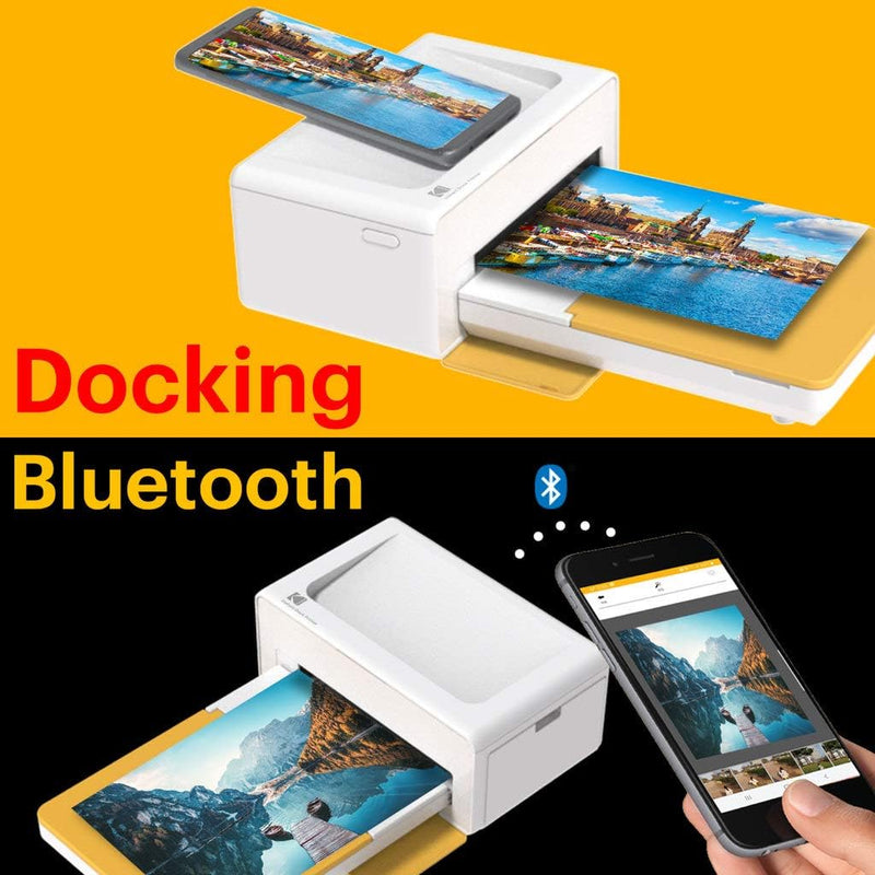 KODAK PD460 - Farbfotodrucker, 10 x 15 cm, Bluetooth und Docking, Weiss/Schwarz Schwarz Single, Schw