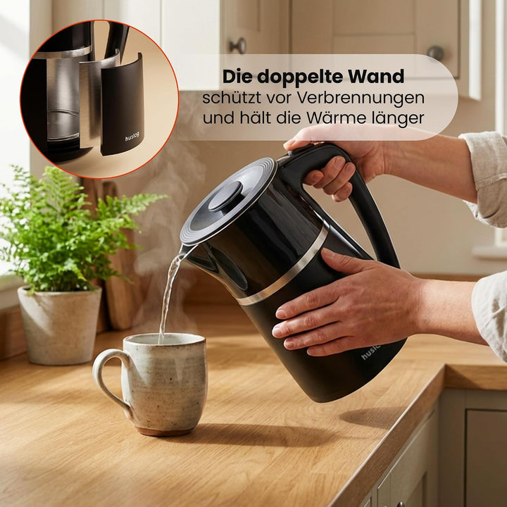 Elektrischer Wasserkocher mit einem Fassungsvermögen 1,7 L, 2200W, Schwarz 1.7 Liter Elektrischer Wa