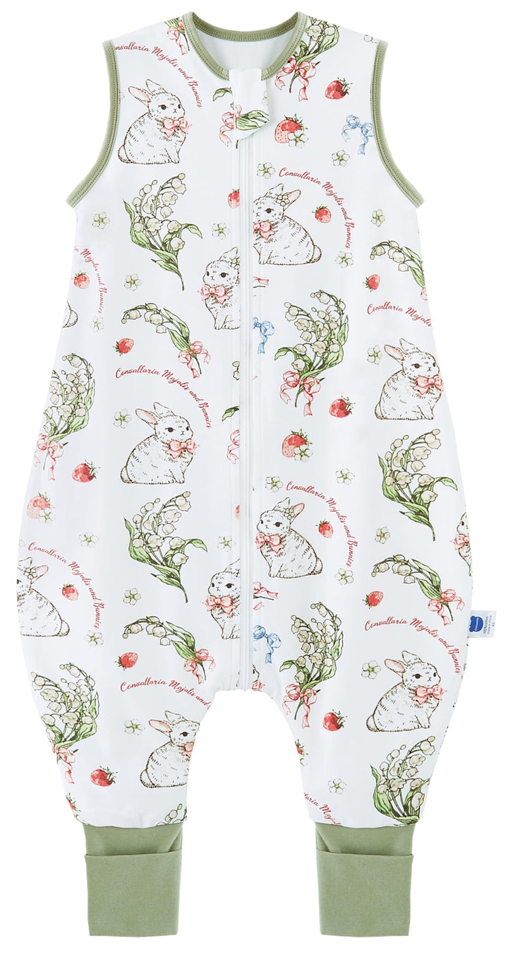 Chilsuessy Baby Schlafsack mit Beinen 1.5 Tog Schlafsack 100% Baumwolle Ganzjahres Schlafsack mit Fü