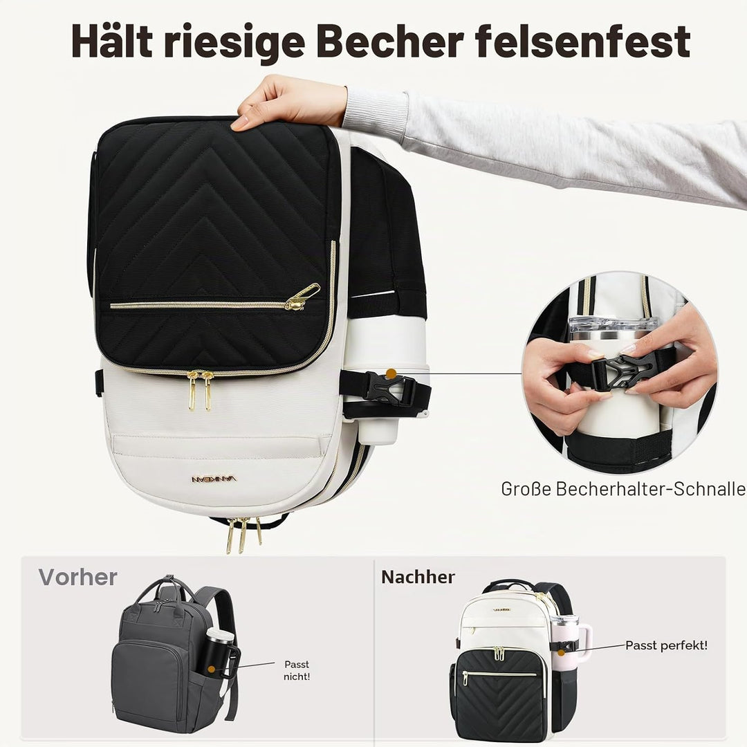 VANKEAN Laptop-Rucksack für Damen und Herren, 17,3 Zoll (43,9 cm), Modischer Rucksack, Wasserdichter