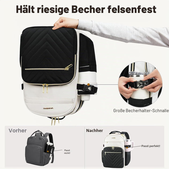 VANKEAN Laptop-Rucksack für Damen und Herren, 17,3 Zoll (43,9 cm), Modischer Rucksack, Wasserdichter