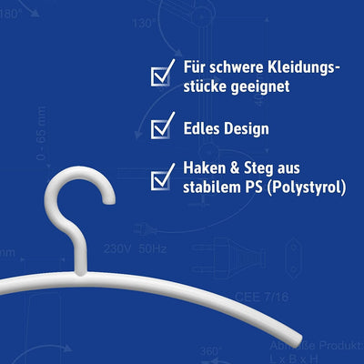 MAUL Kleiderbügel aus Kunststoff – moderne Kunststoff Kleiderbügel in edlem Design – stabile und bel