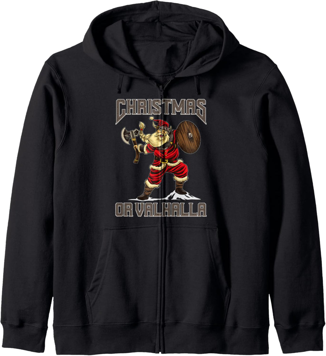 Christmas Or Valhalla - Wikinger Weihnachten Kapuzenjacke