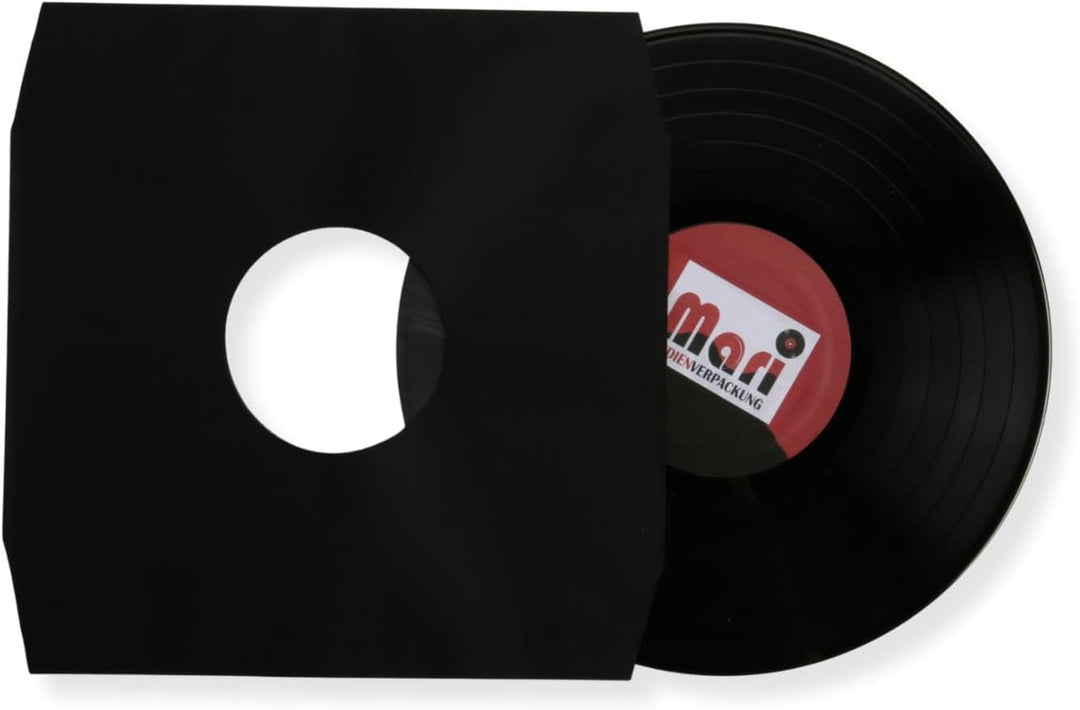 200 St. LP Schallplatten Innenhüllen schwarz mit Eckschnitt gefüttert Vinyl LP Maxi Single