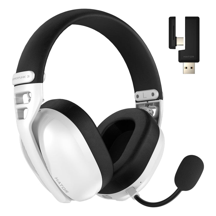 HATOR Hyperpunk 3 Wireless Gaming-Headset – Kabellos, Hi-Res Audio, Hybrid ANC, 40mm Treiber, Blueto