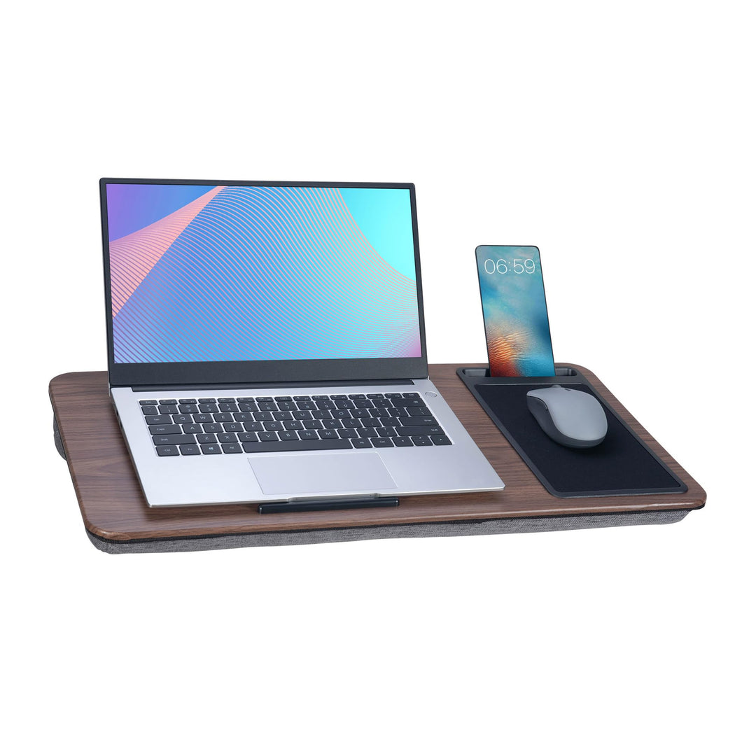 Schossschreibtisch, tragbarer Laptop-Schreibtisch mit Kissen-Kissen, passend für Laptops bis zu 17 Z