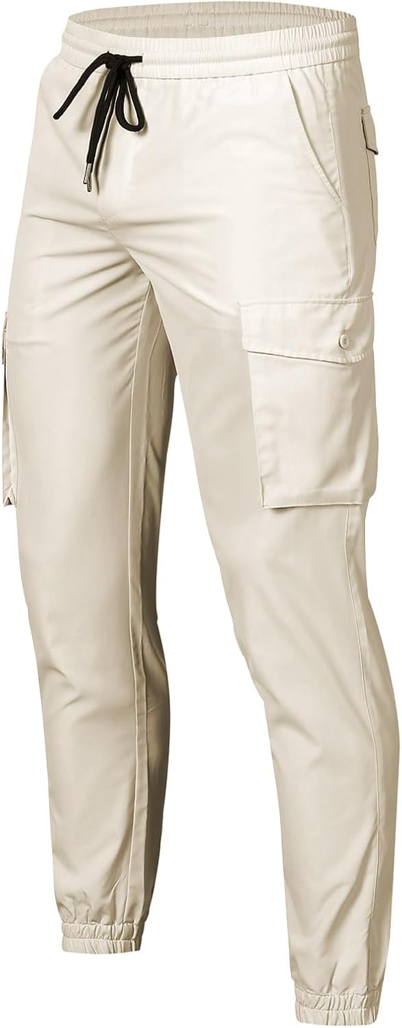 Elegancity Cargohose Herren Lang Casual Jogginghose Stretch Chino Hose Regular Fit Cargo Hose Elasti