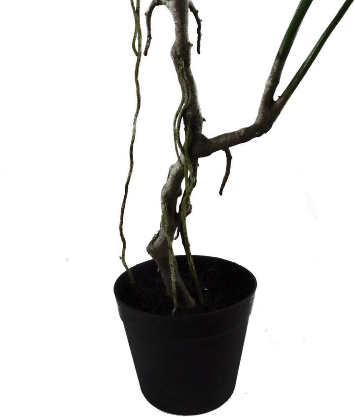 Leaf LEAF-7542 Kunstpflanze mit gedrehtem Stiel, Monstera-Ranke, 60 cm, 59 cm Monstera Vine 59 cm, M