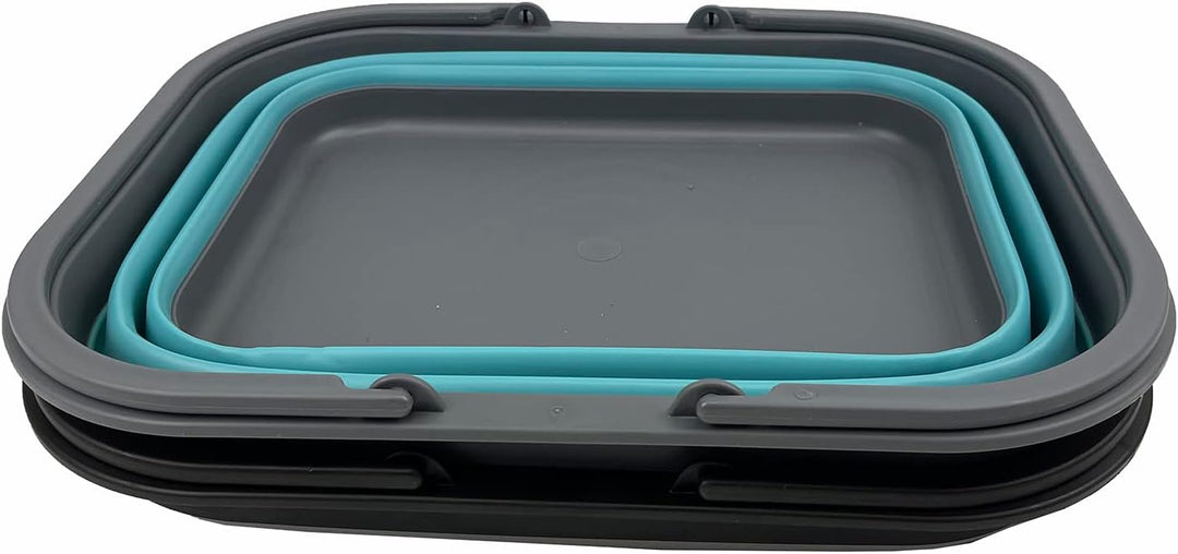 SAMMART 15L Zusammenklappbarer Korb mit Griff - Tragbarer Picknickkorb/Krater für den Aussenbereich