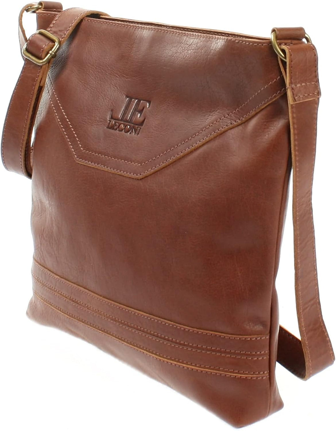LECONI Schultertasche Damentasche Umhängetasche natur weiche Ledertasche Handtasche Damen Leder 32x2