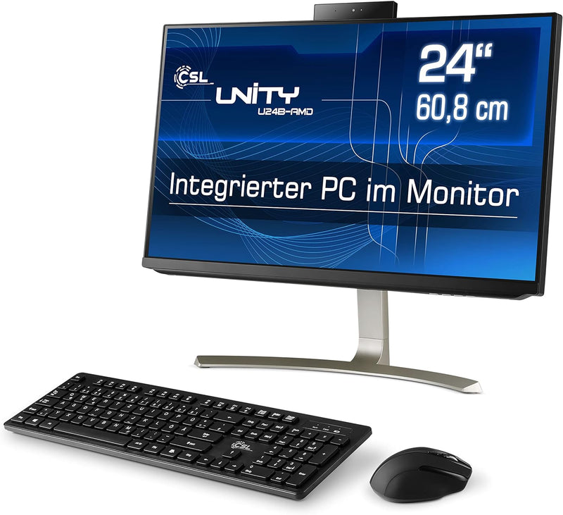 All-in-One-PC CSL Unity U24B-AMD, 60,5 cm (23,8 Zoll, 1920x1080 Full HD) - Leistungsstarker AIO (AMD