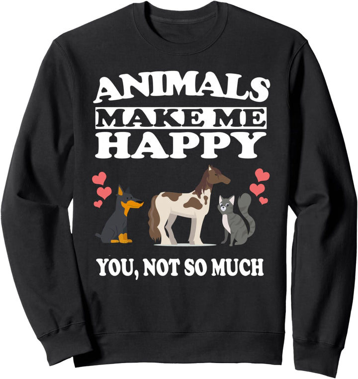 Lustiges Pferd mit Tiermotiven für Hunde und Katzen Sweatshirt
