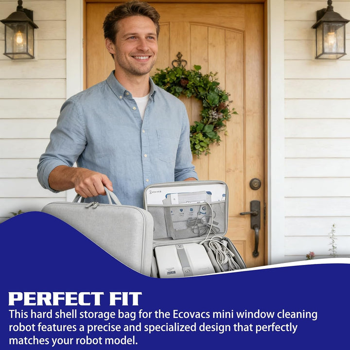 Hartschalen-Organizer für Ecovacs Mini-Fensterreinigungsroboter: Hartschalen-Organizer-Tasche für Ec