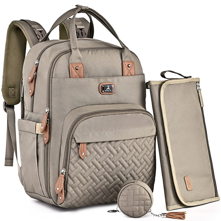 Dikaslon Wickeltasche Rucksack Grosser Wickelrucksack mit Multifunktions-Babytaschen und mobiler Wic