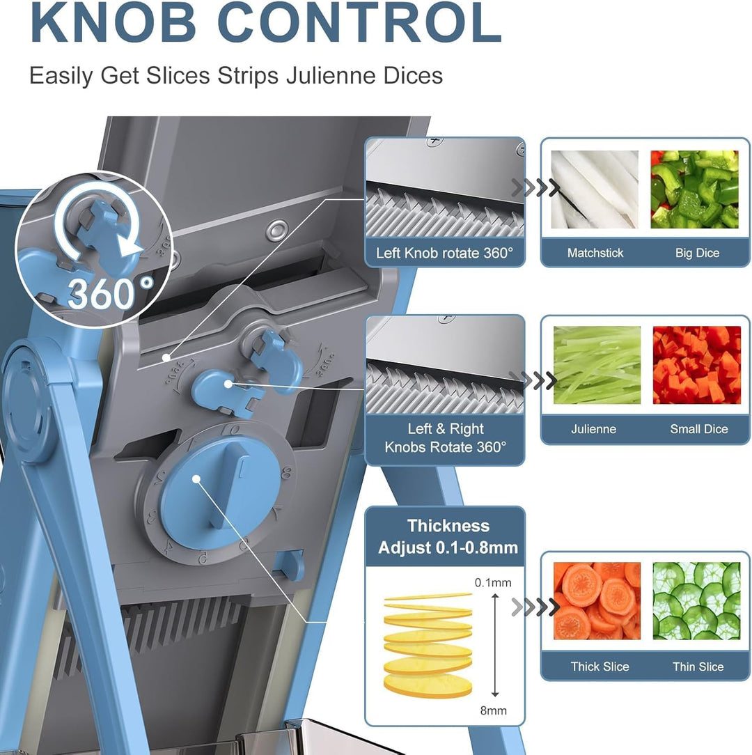 Safe Veggie Chopper Gemüseschneider, Pommes Frittierschneider, Zwiebelhacker, Gemüsehobel, multifunk