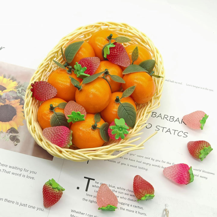 10 Stück realistische künstliche Zitrusfrüchte mit Blättern Simuliertes Orange Künstliche Orangen Si