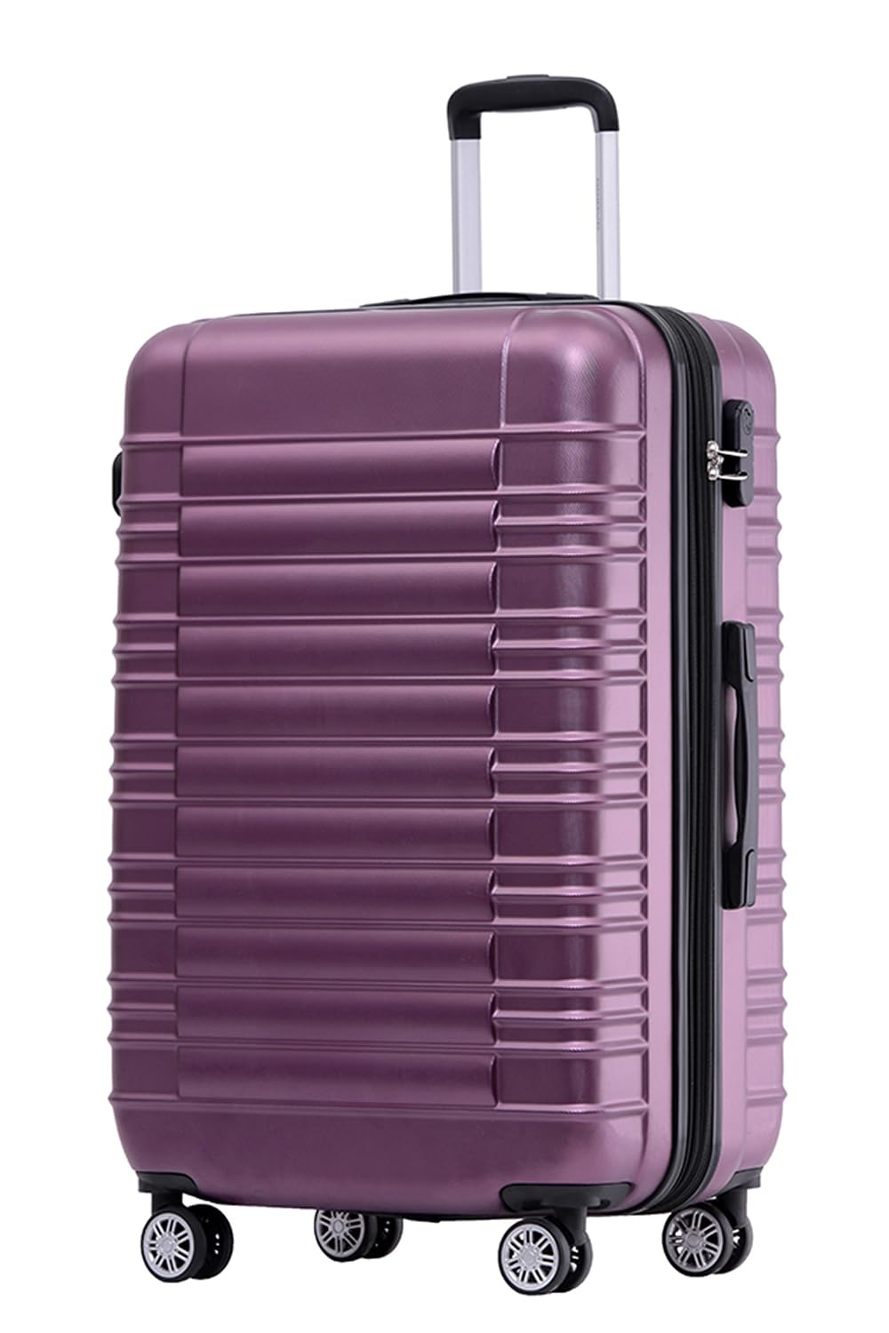 BEIBYE Reisekoffer 2088 Hartschalekoffer Gepäck Koffer Trolley Grösse L in 14 Farben (Lila) Lila L,