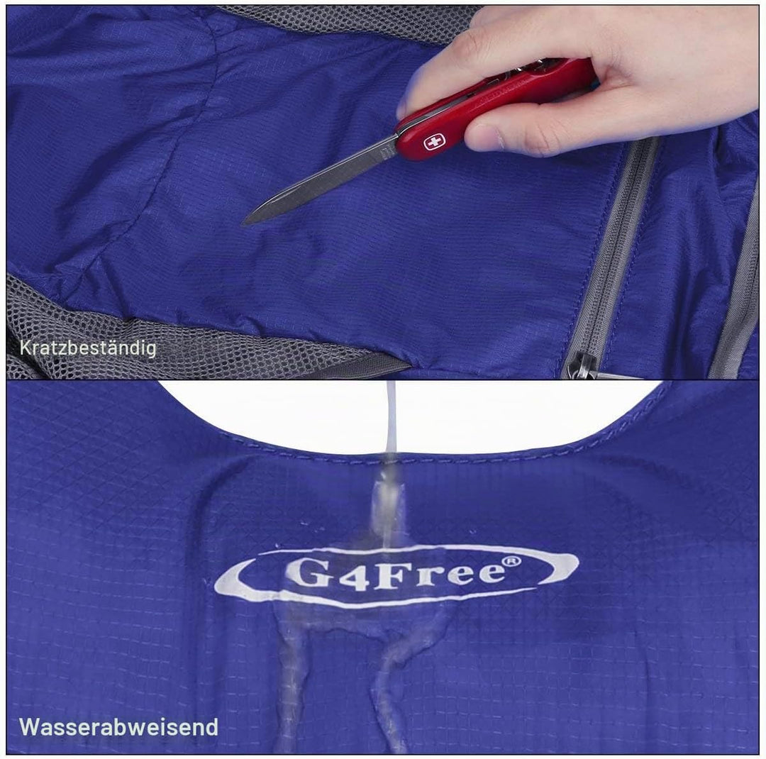 G4Free Ultraleichter 11 l kleiner faltbarer Rucksack für Reisen, Wandern, Radfahren, Wandern oder Me