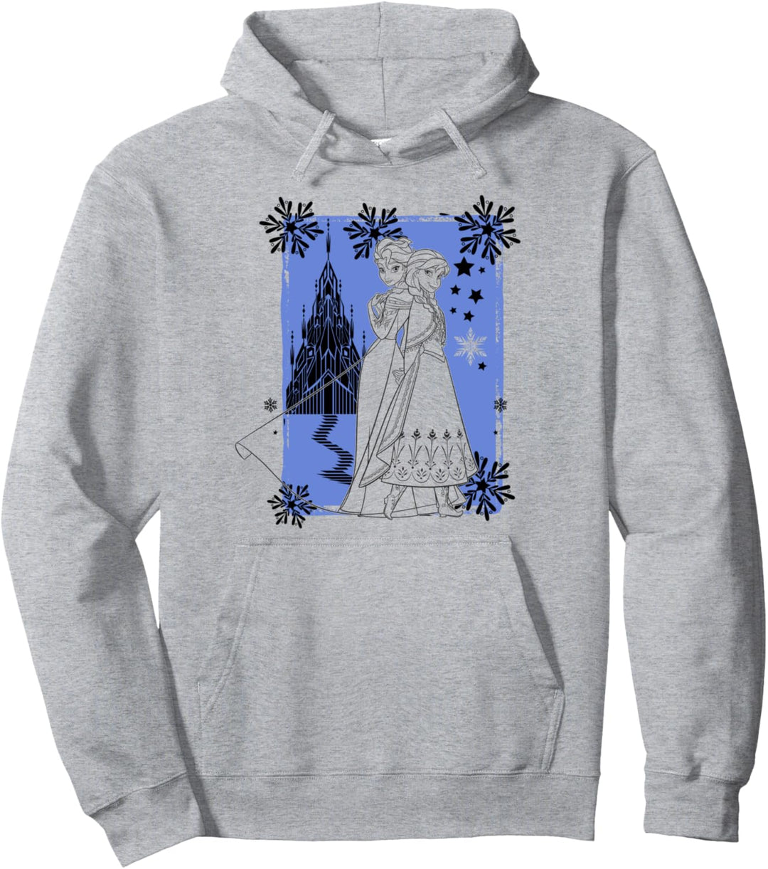 Disney Frozen Anna And Elsa Winter Castle Pullover Hoodie